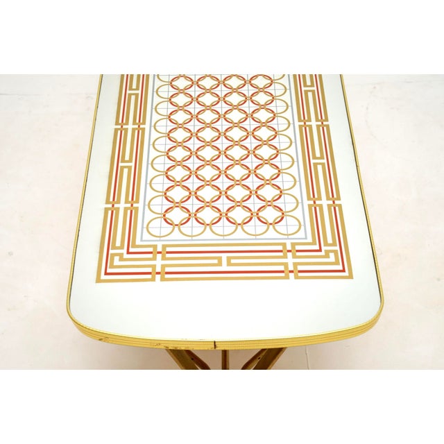 Gold Coffee Table with Mirror Top, 1970s For Sale - Image 8 of 10