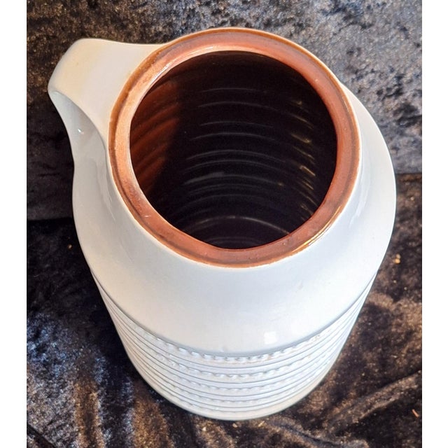 Vintage White Ceramic Vase with Relief Decoration from Carstens Tönnieshof, 1970s For Sale - Image 3 of 5