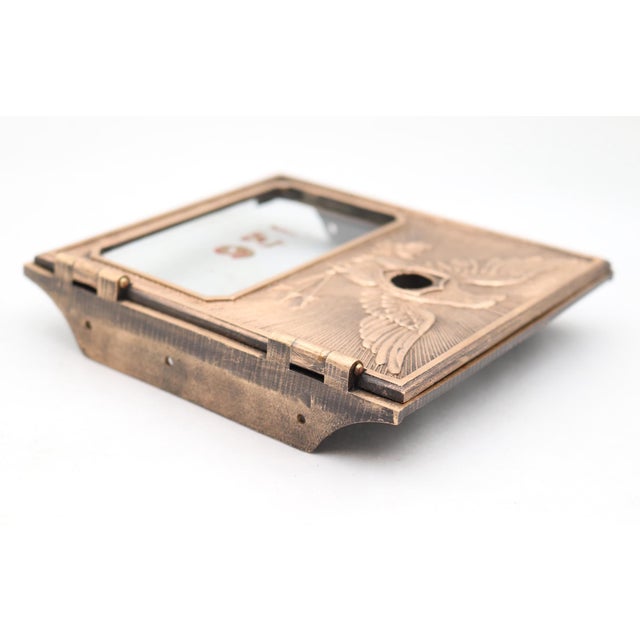 Mid 20th Century Vintage Brass Yale u.s. Post Office Box Door For Sale - Image 5 of 9