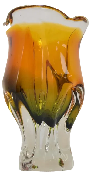 Art Glass Vase attributed to Josef Hospodka for Glasswork Chribska, 1960s