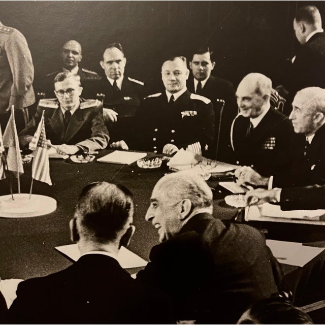 Samariy Gurariy, Large Silver Gelatin Russian Photograph Potsdam Conference Winston Churchill For Sale - Image 4 of 7