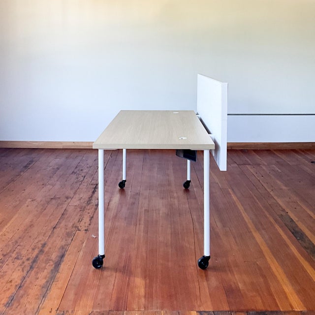 Early 21st Century Knoll Desk With Fabric Privacy Barrier For Sale - Image 5 of 17