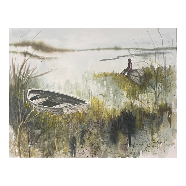 Betty Zoe Miller Winter Wait Coastal Virginia Painting For Sale