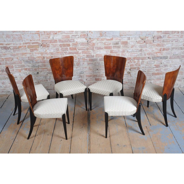 Art Deco Beech Chairs attributed to Halabala for Up Závody, Czech, 1930s, Set of 6 For Sale - Image 12 of 18