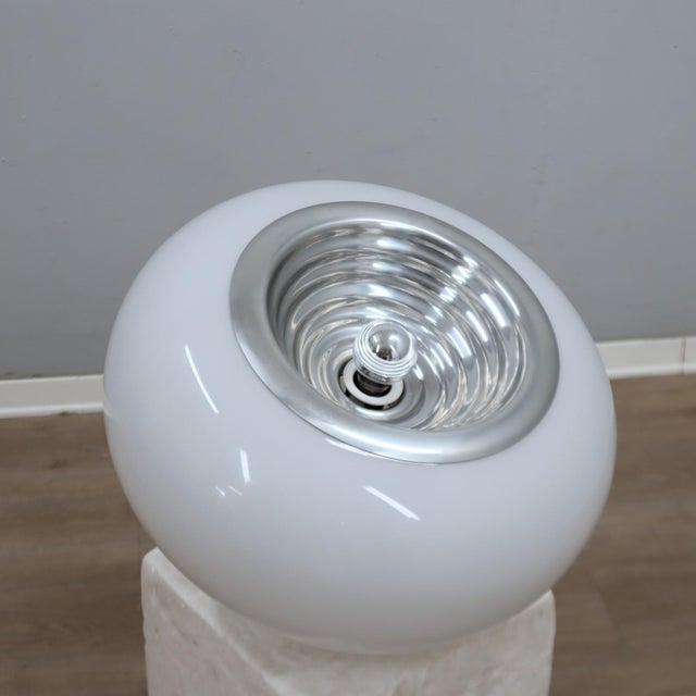Mid-Century Modern Black and White Hanging Lamp by Castiglioni Brothers for Flos, 1970s For Sale - Image 3 of 9
