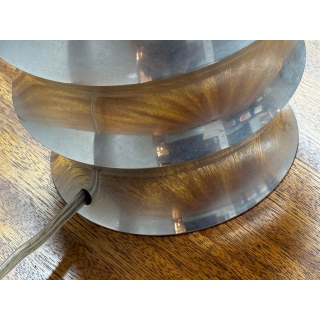 Nambé Lighting Sculptural Table Lamp, Vintage For Sale - Image 10 of 12
