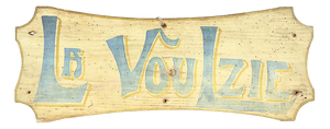 Wooden La Voulzie Sign