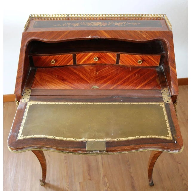 Metal Louis XVI French Flap Desk For Sale - Image 7 of 12