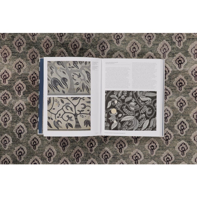 Rug & Kilim’s Block Print Rug in Gray and Purple Floral Pattern For Sale - Image 9 of 9