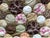 Hippie-Chic Japanese Cotton Medallion Quilt — Chocolate Brown & Pink Floral Circles, Hand Quilted, 66x88in. For Sale - Image 6 of 18