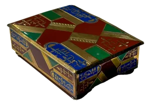Art Deco Brass and Enamel Cigarette Box Austrian, Circa 1920