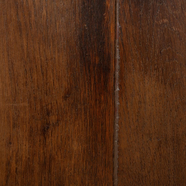 1970s French Chestnut Brown Oak Side Table with Single Drawer For Sale - Image 12 of 15