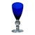 Mid-Century Modern Vintage Morgantown Glass Ritz Blue Cobalt Golf Ball Tumbler, Wine Glass, Water Goblet, Goblet Stems - Set of 4 For Sale - Image 3 of 5