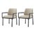 Black Art Deco Style Leather Dining Armchairs- a Pair For Sale