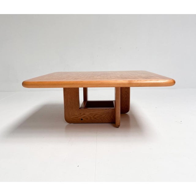 Wood Beechwood and Mosaic Inlaid Coffee Table by Svend Middelboe for Tranekær Furniture, 1970s For Sale - Image 7 of 13