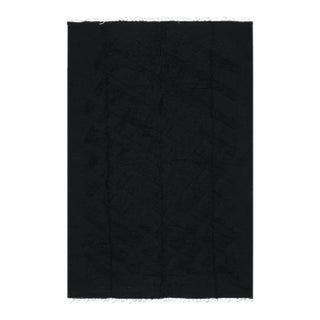Vintage Black Turkish Siirt Shaggy Kilim Rug 5'3'' X 7'4'' For Sale