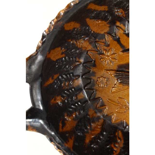 Circa 1900 Barrio De La Luz Puebla Pottery Dish Tortoiseshell Glaze Barro Vidriado For Sale - Image 11 of 18