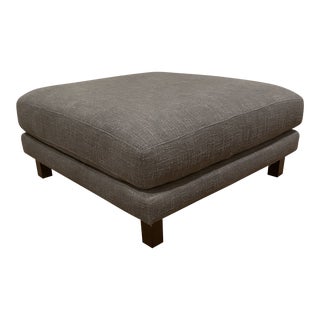 Modern Room & Board Gray Ottoman For Sale