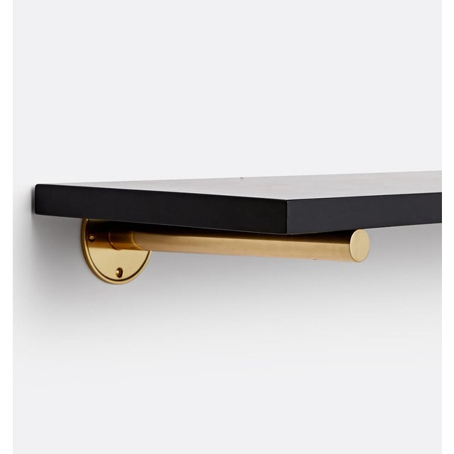 Industrial Brass Rod Shelf Brackets a Pair Chairish