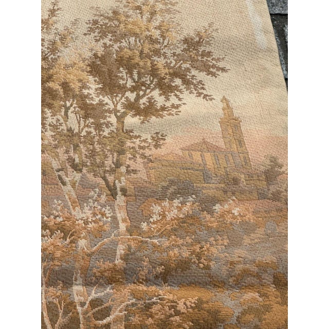 Vintage French Aubusson Style Jacquard Shepherds Tapestry, 1960s For Sale - Image 9 of 18