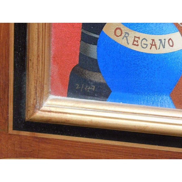 Textile Anton Arkhipov "Bon Appetit" Hand Signed Artist's Custom Framed Art Chef Food For Sale - Image 7 of 9