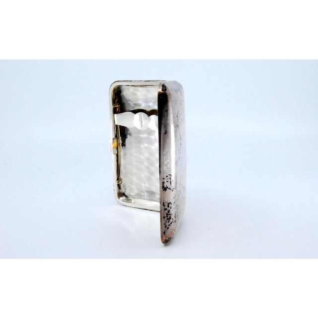 Plain Silver Cigarette Case with Hinged Lid For Sale - Image 9 of 11