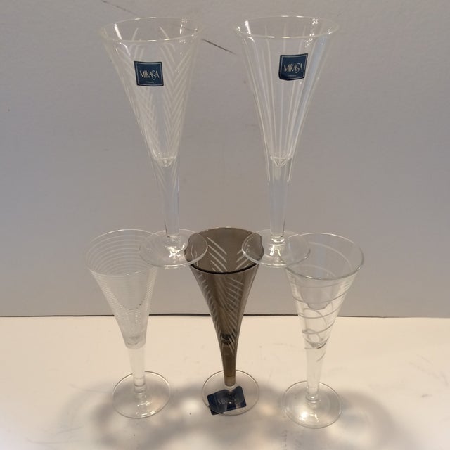 Mikasa Etched Crystal Assorted Cordial Glasses Set of 5 Chairish
