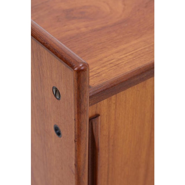 Wood Vintage Teak Chest of Drawers with Sliding Doors, 1960s For Sale - Image 7 of 14