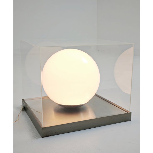 1970s Table Lamp in Glass, Acrylic Glass and Metal, Italy, 1970 For Sale - Image 5 of 18