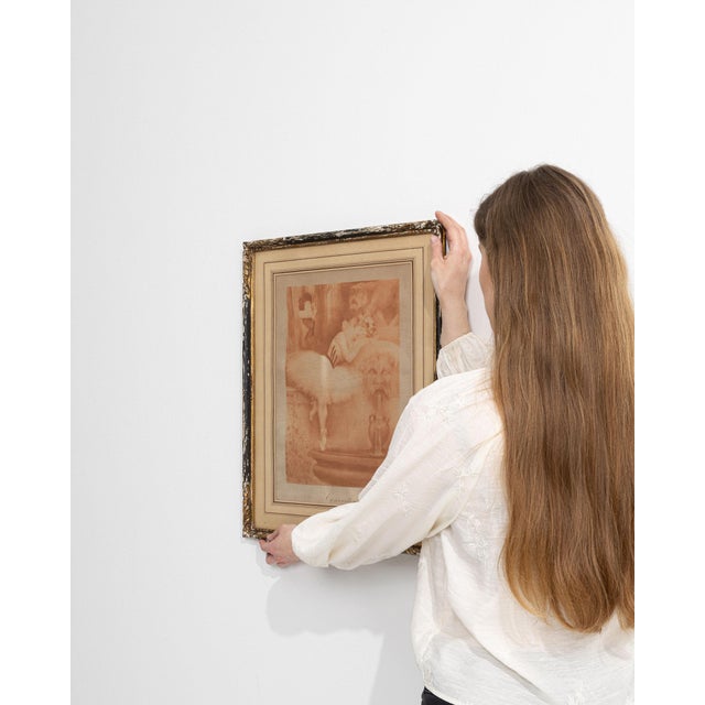 1900 - 1909 France Sienna Wood Painting For Sale - Image 11 of 15