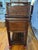 Antique Chinese Hand-Painted Orchid & Bamboo Hardwood Vanity Desk For Sale - Image 4 of 12