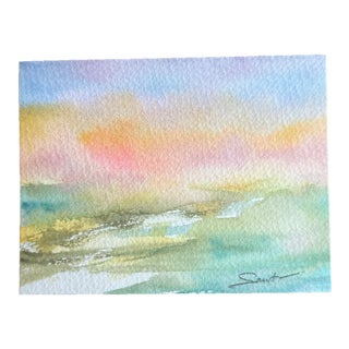“Seeing in Full Color” Original Miniature Watercolor Abstract by Nancy Smith For Sale