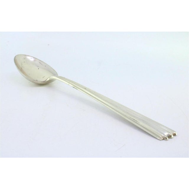 Silver Rice and Serving Spoon Grooves For Sale - Image 3 of 8