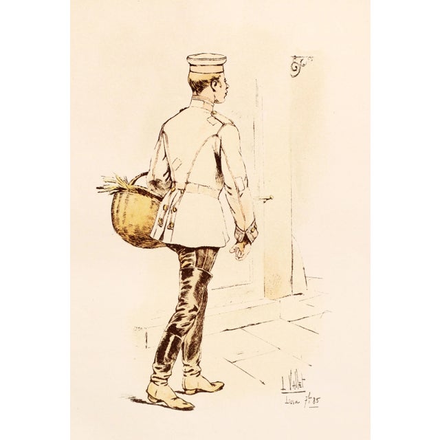 French 1893 French Cavalry Lithographs, Firmin Didot - Vallet (Set #4) - Set/Pair For Sale - Image 3 of 7