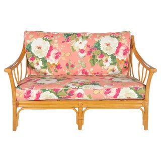 Mid-Century Modern Italian Two-Seater Sofa in Bamboo, 1960 For Sale