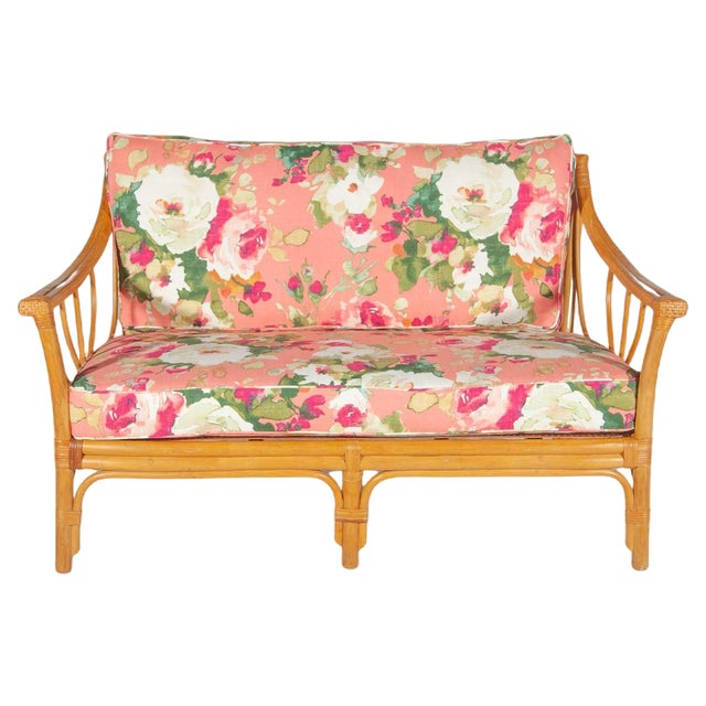 Mid-Century Modern Italian Two-Seater Sofa in Bamboo, 1960 For Sale