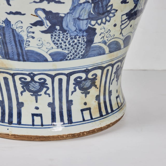 Porcelain Jar Yuan Dynasty-Style For Sale In Los Angeles - Image 6 of 7
