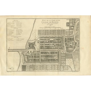 Antique Map of Batavia, Jakarta and Indonesia, 1750s For Sale