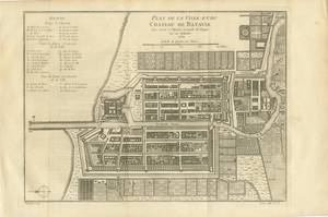 Antique Map of Batavia, Jakarta and Indonesia, 1750s