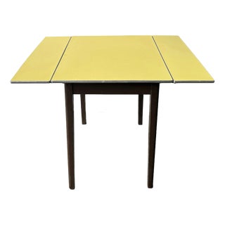 Mid-Century Formica Drop-Leaf Dining Table For Sale