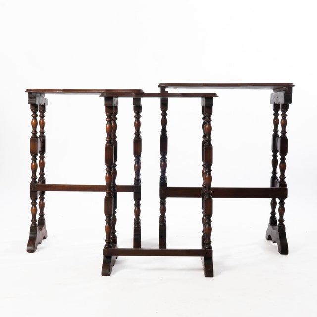 Late 19th Century Walnut Nesting Tables For Sale - Image 11 of 17