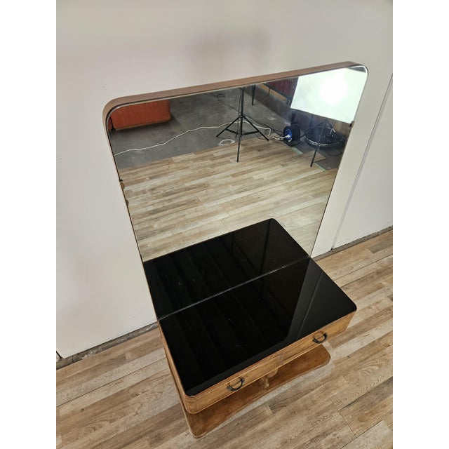 Art Deco Dressing Table with Mirror and Drawers, 1940 For Sale - Image 3 of 18