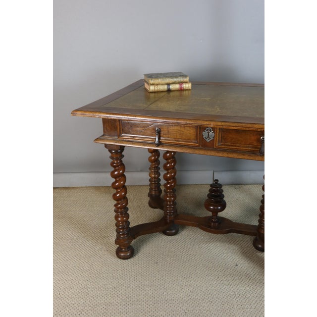 Louis XIII Style Writing Table in Natural Wood For Sale - Image 3 of 12