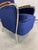 Blue Chrome Armchairs by Jozsef Peresztegi, 1950s, Set of 2 For Sale - Image 3 of 6