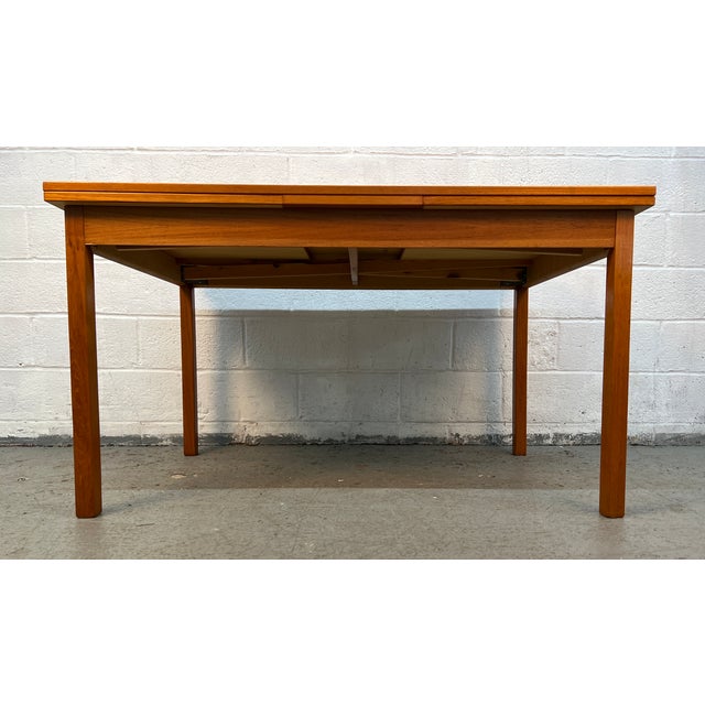 Mid-Century Modern Danish Teak Draw Leaf Dining Table For Sale - Image 9 of 11