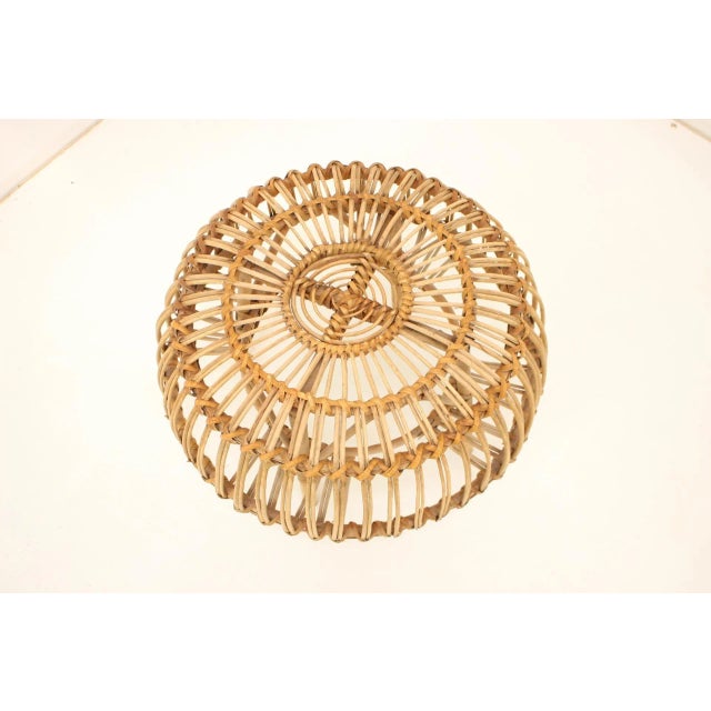 Made in Czechoslovakia. Made of rattan. Cleaned. Good original condition. Wear consistent with age and use.