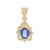 This is part of Chairish’s Fine Jewelry assortment. Natural Blue Sapphire pendant in 18K Gold. It has oval cut sapphires...