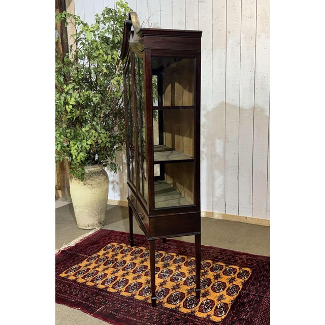 Late 19th Century English Mahogany Display Cabinet For Sale - Image 16 of 17