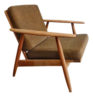 Vintage Danish Teak High Back Armchair, 1960s