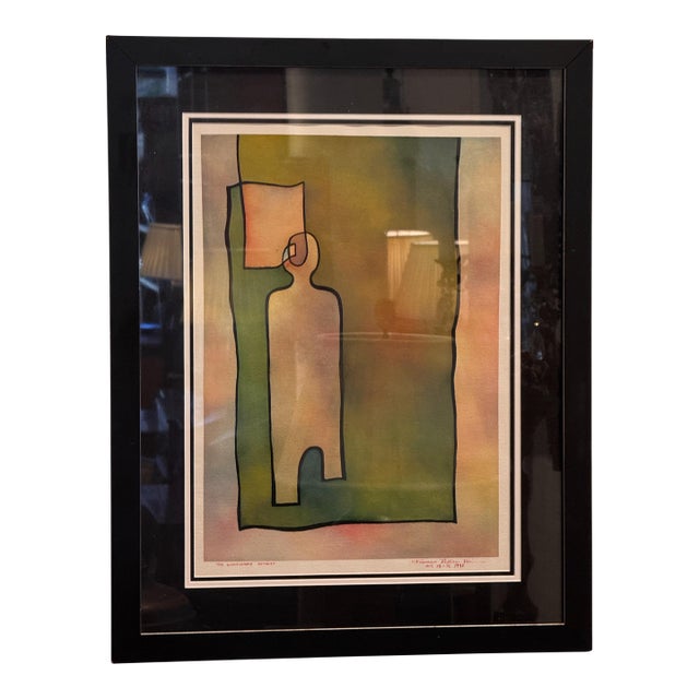 1990s Abstract Acrylic on Paper For Sale